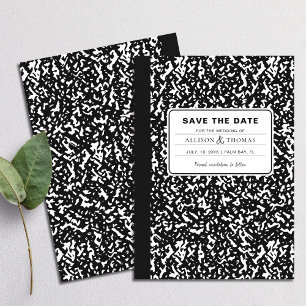 Invitation Enseignant Carnet Noir Funny Enregistrer La Date M
