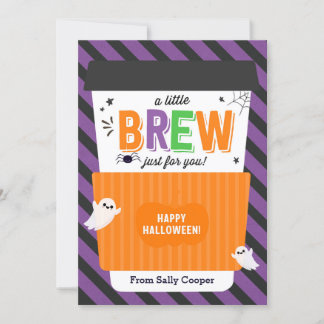 Invitation Enseignant d'automne Halloween porte-carte cadeau 