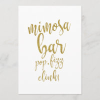 Enseigne de mariage pas chère Mimosa Bar Gold Glit