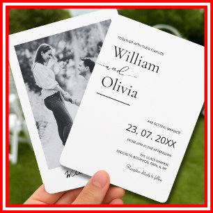Invitation Ensemble Avec Leurs Familles PHOTO Mariage