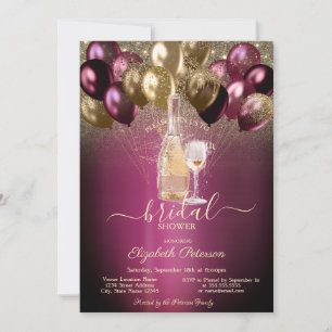Invitation Ensemble de ballons de Bourgogne pour vin Glitter
