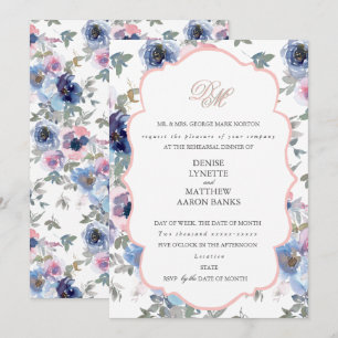 Invitation Ensemble de mariage tendre rose filandreux