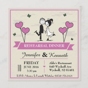 Invitation ensemble de marié et de jeune mariée