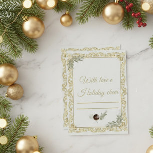 Invitation Ensemble de papeterie de Noël élégant en baroque d