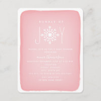 Ensemble Du Baby shower Joy Snowflake - Rose