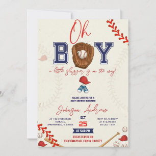 Invitation Ensemble personnalisé Slumdunk Oh Boy Baseball Bab