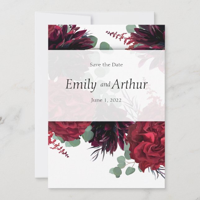 Invitation Ensemble rouge et blanc de la Winery 10 Enregistre (Devant)