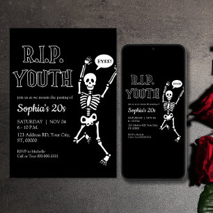 Invitation Enterrement de ma jeunesse, RIP 20 ans