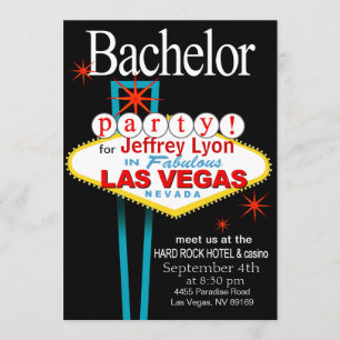 Invitation Enterrement de vie de garçon à Las Vegas