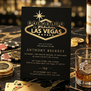 Invitation Enterrement de vie de garçon au casino de Las Vega