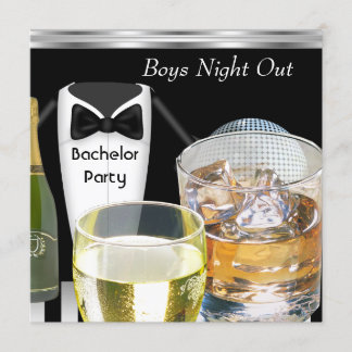 Invitation Enterrement de vie de garçon Boissons pour hommes 