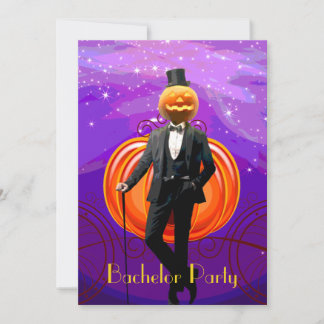 Invitation Enterrement de vie de garçon Halloween avec le mar