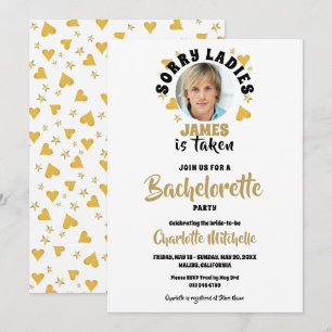 Invitation Enterrement de vie de garçon personnalisé avec pho