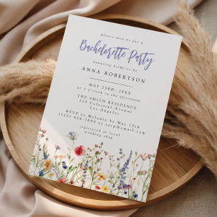 Invitation Enterrement de vie de jeune fille aux fleurs sauva
