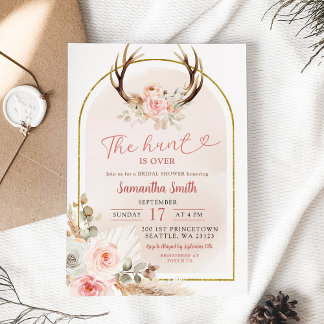 Invitation Enterrement de vie de jeune fille Bois de Cerf Ros