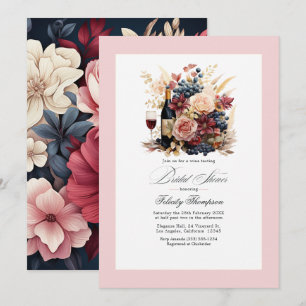 Invitation Enterrement de vie de jeune fille Burgundy, Navy e