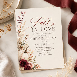 Invitation Enterrement de vie de jeune fille Burgundy Pumpkin