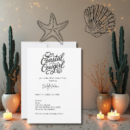 Invitation enterrement de vie de jeune fille cowgirl de la cô