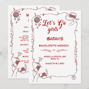 Invitation Enterrement de vie de jeune fille Cowgirl modifiab