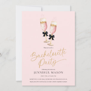 Invitation Enterrement de vie de jeune fille élégant au champ