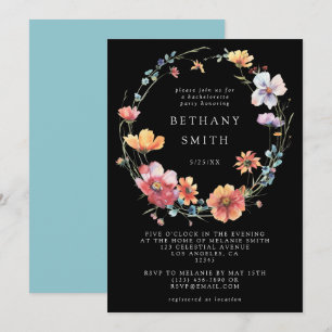 Invitation Enterrement de vie de jeune fille Fleur sauvage d'