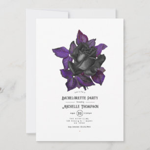 Invitation Enterrement de vie de jeune fille gothique violet