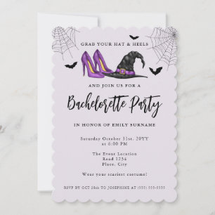 Invitation Enterrement de vie de jeune fille Halloween violet