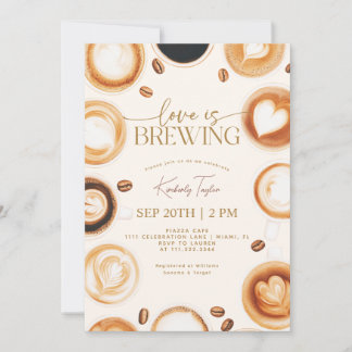Invitation Enterrement de vie de jeune fille Love is Brewing