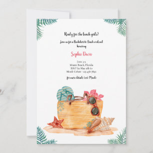 Invitation Enterrement de vie de jeune fille Prêt pour la pla