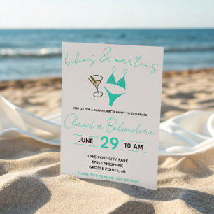 Invitation Enterrement de vie de jeune fille sur le thème des