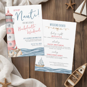 Invitation Enterrement de vie de jeune fille sur le thème mar