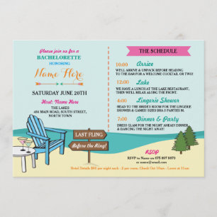 Invitation Enterrement de vie de jeune fille The Lakes Invita