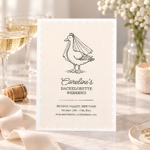 Invitation Enterrement de vie de jeune fille Weekend Doodle O