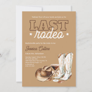 Invitation Enterrement de vie de jeune fille Western Country 