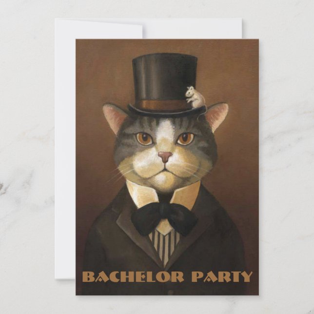 Invitation enterrement de vie de jeune garçon, douche de (Devant)