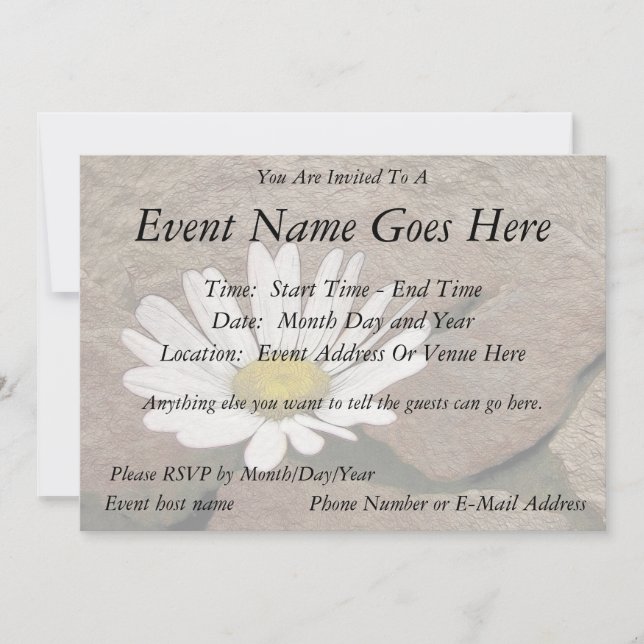 Invitation Entre Le Rock Et L'Endroit Difficile (Devant)