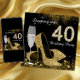 Invitation Entrée Dans 40 Anniversaire (Womans stepping into 40 birthday party invitation with gold high heel shoes and diamond 40.)