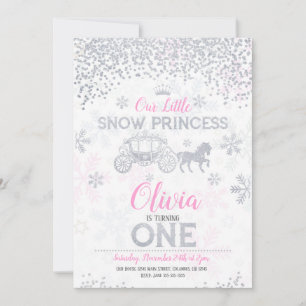 Invitation Entrée Princesse 1er anniversaire Parties scintill