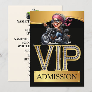 Invitation Entrée VIP de la fête de motards