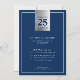 Invitation ENTREPRISE ANNIVERSAIRE élégant affaires marine ar