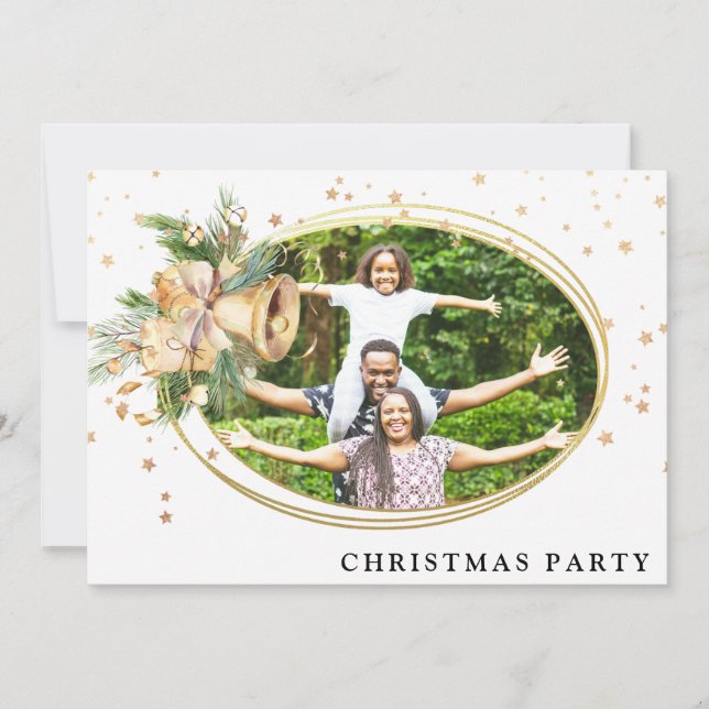 Invitation *~* Entreprise familiale. Photo de fête de Noël AP (Devant)