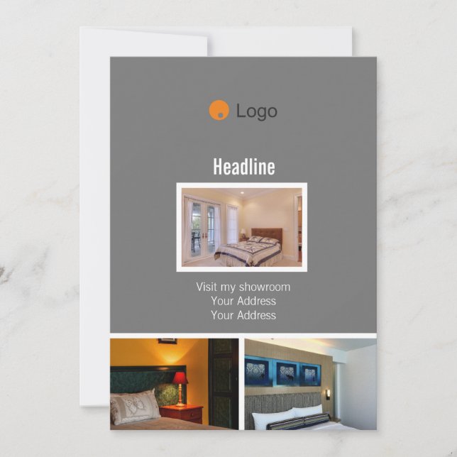 Invitation Entreprise monochrome flexible (Devant)