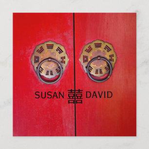 Invitation Entrer par la Porte du Bonheur Mariage Chinois