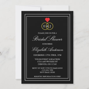 Invitation Entwined Rings Baby Shower Nuptial