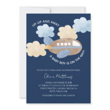 Envol Aquarelle Garçon Baby Shower