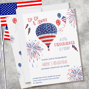 Invitation Envol petit pétard Anniversaire tout âge