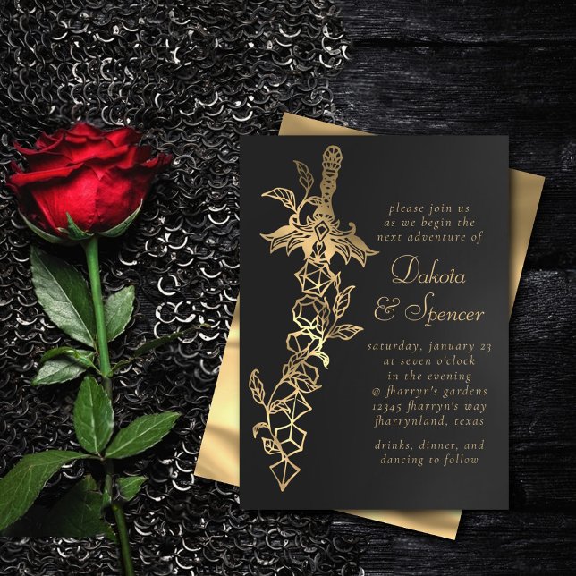 Invitation Épée RPG | Jeu de plateau Imaginaire de feuille d' (Créateur téléchargé)