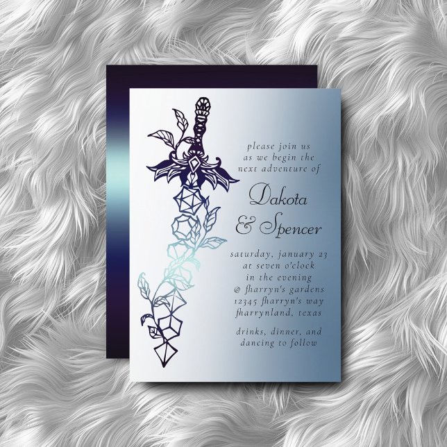 Invitation Épée RPG | Marine Sheen Imaginaire Tablette Gamer  (Créateur téléchargé)