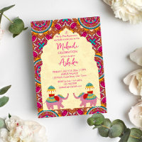 Ephants mariages indiens joués rose mehndi