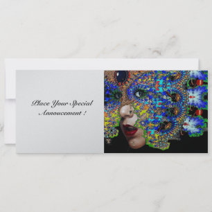 Invitation ÉPHÉMÈRE douce 16 bal masqué argenté